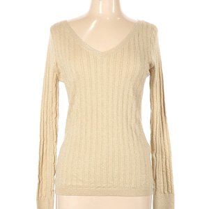 NWOT WHBM gold light weight sweater XL